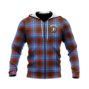 Pennycook Tartan Knitted Hoodie with Family Crest Unisex Knitted Zip Hoodie - Tartan Vibes Clothing