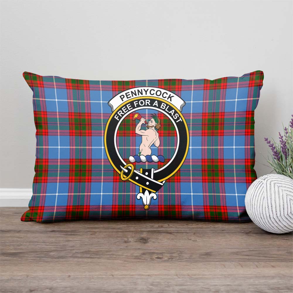 Pennycook Tartan Pillow Cover with Family Crest - Tartan Vibes Clothing