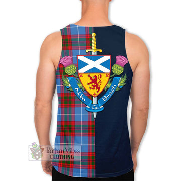 Pennycook Tartan Men's Tank Top Alba with Scottish Lion Royal Arm Half Style - Tartan Vibes Clothing