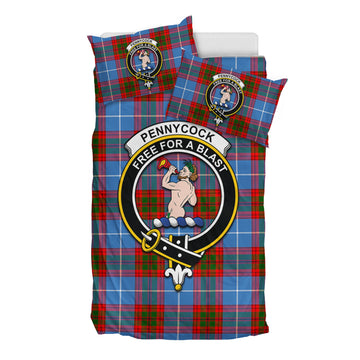 Pennycook Tartan Bedding Set with Family Crest - Tartan Vibes Clothing