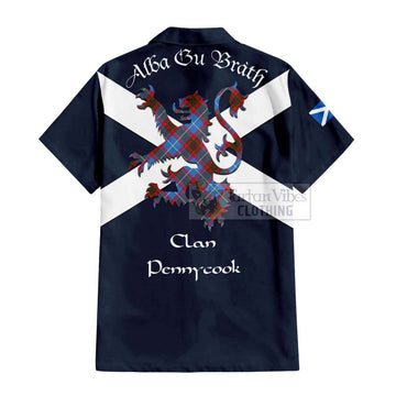 Pennycook Tartan Lion Rampant Hawaiian Shirt Proudly Display Your Heritage with Alba Gu Brath and Clan Name - Tartan Vibes Clothing