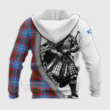 Pennycook Tartan Clan Crest Knitted Hoodie with Highlander Warrior Celtic Style - Tartan Vibes Clothing