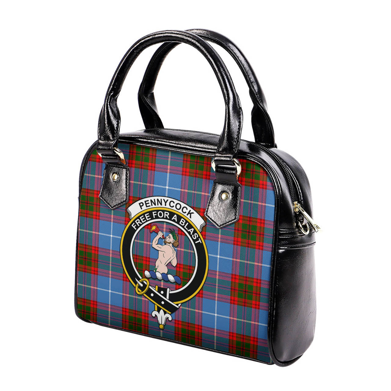Pennycook Tartan Shoulder Handbags with Family Crest - Tartan Vibes Clothing