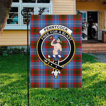 Pennycook Tartan Flag with Family Crest