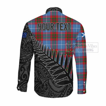 Pennycook Crest Tartan Long Sleeve Button Shirt with New Zealand Silver Fern Half Style Men's Shirt - Tartan Vibes Clothing