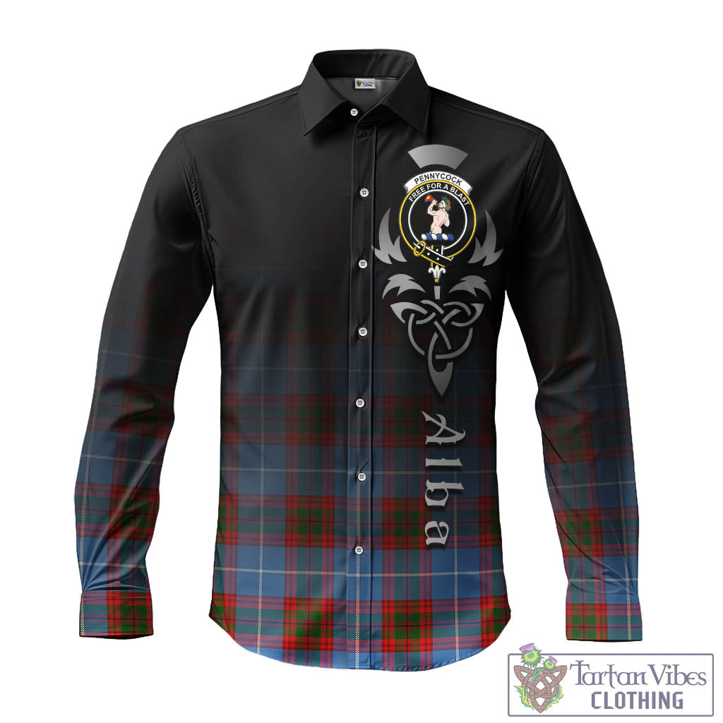 Pennycook Tartan Long Sleeve Button Up Featuring Alba Gu Brath Family Crest Celtic Inspired - Tartan Vibes Clothing