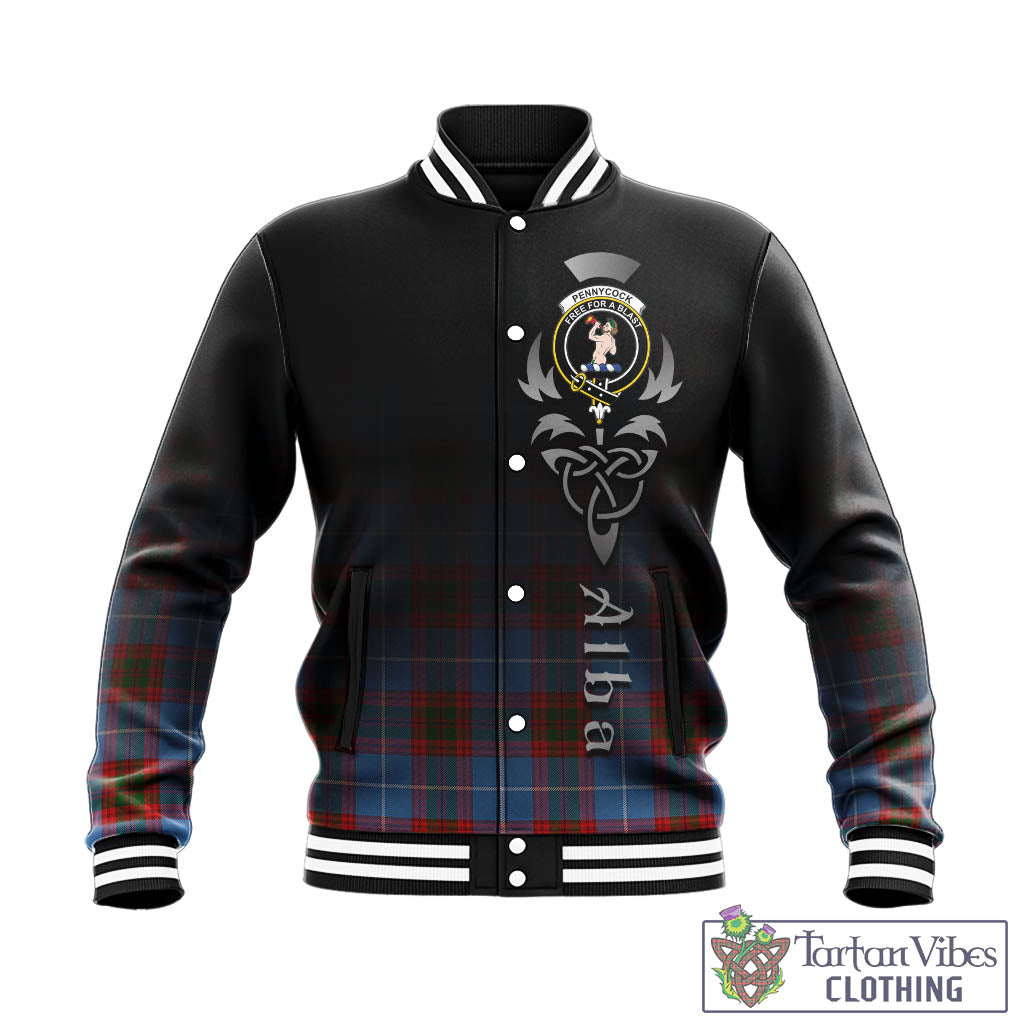 Pennycook Tartan Baseball Jacket Featuring Alba Gu Brath Family Crest Celtic Inspired - Tartan Vibes Clothing
