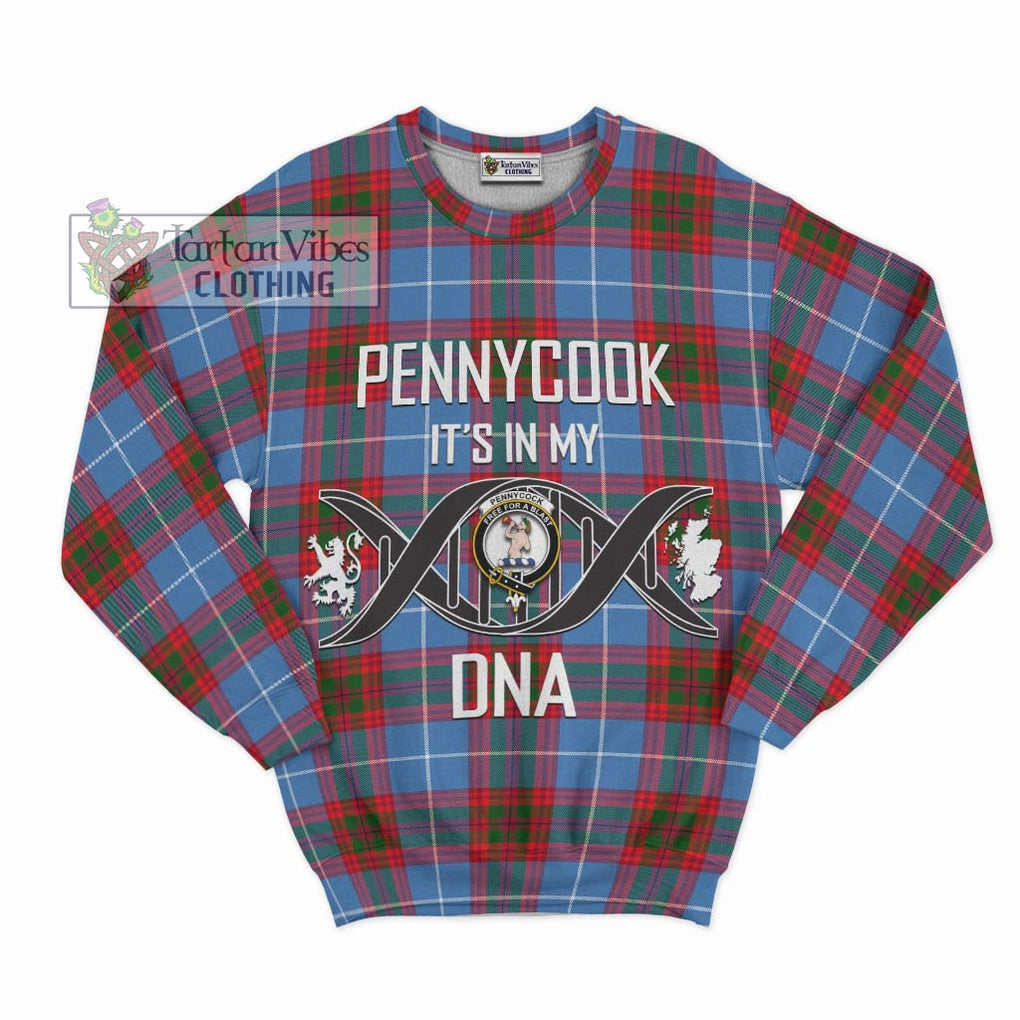 Pennycook Tartan Sweatshirt with Family Crest DNA In Me Style - Tartan Vibes Clothing