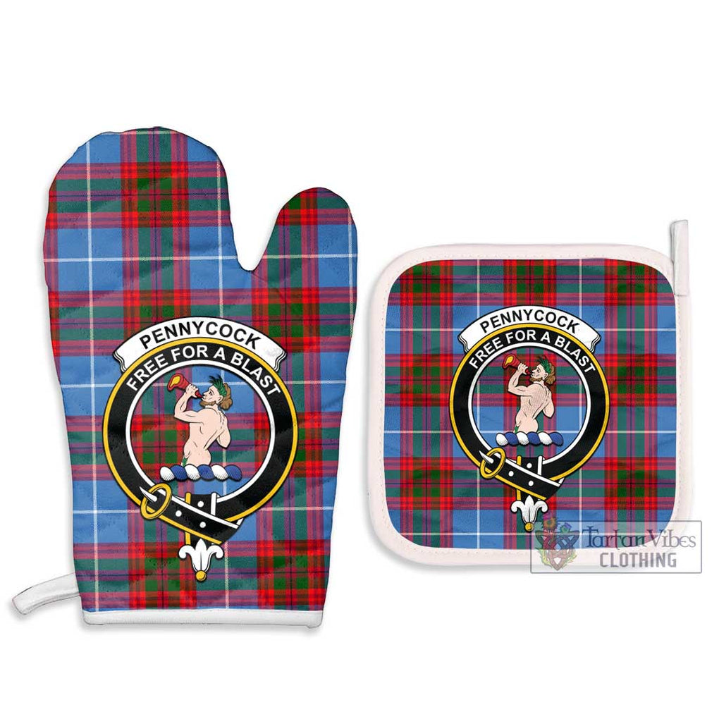 Pennycook Tartan Combo Oven Mitt & Pot-Holder with Family Crest - Tartan Vibes Clothing