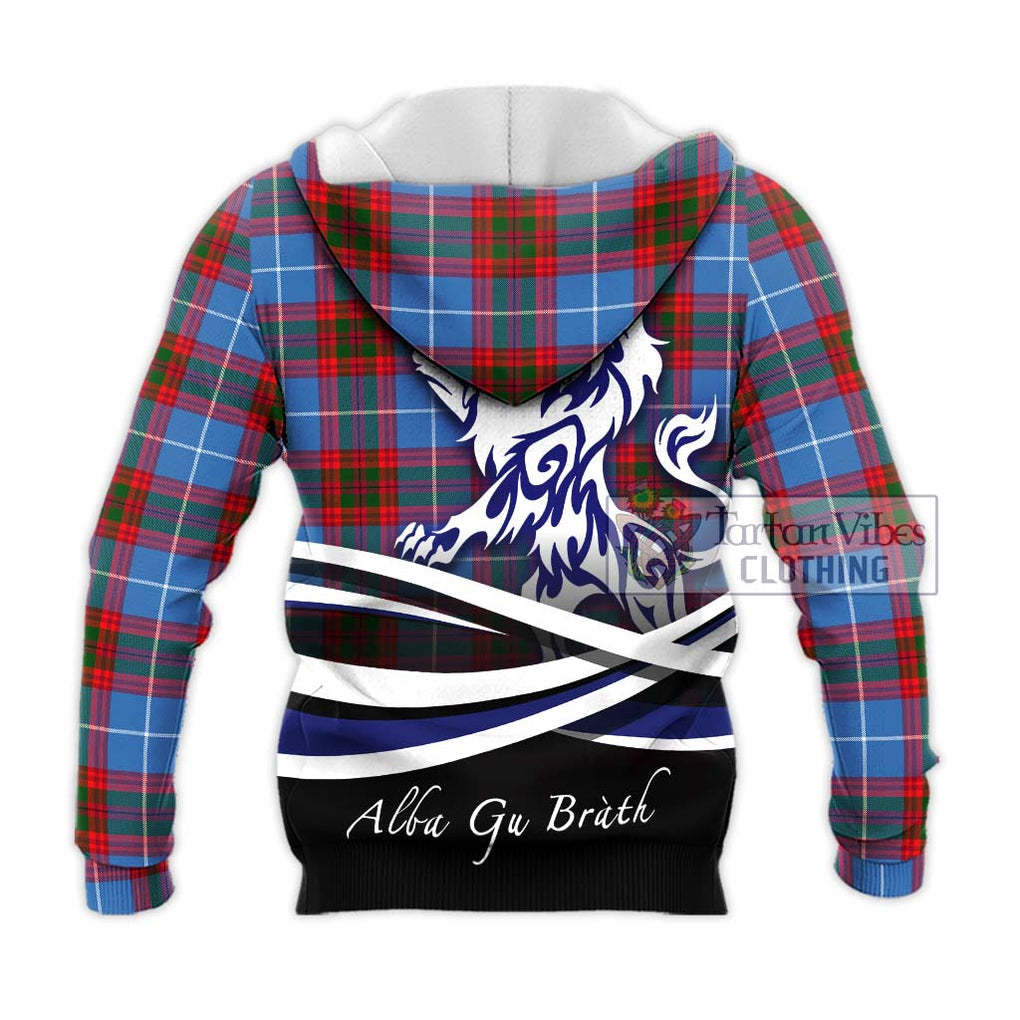 Pennycook Tartan Knitted Hoodie with Alba Gu Brath Regal Lion Emblem - Tartan Vibes Clothing