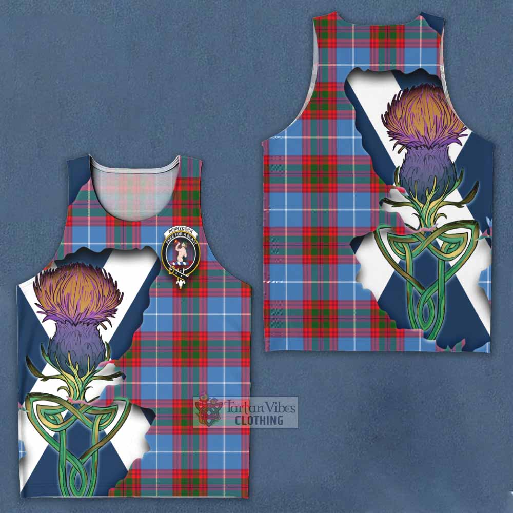 Pennycook Tartan Family Crest Men's Tank Top Scottish Thistle Celtic Inspired - Tartan Vibes Clothing
