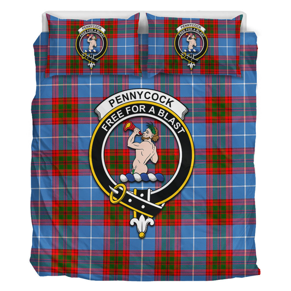 Pennycook Tartan Bedding Set with Family Crest - Tartan Vibes Clothing
