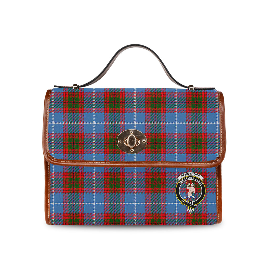 pennycook-tartan-leather-strap-waterproof-canvas-bag-with-family-crest