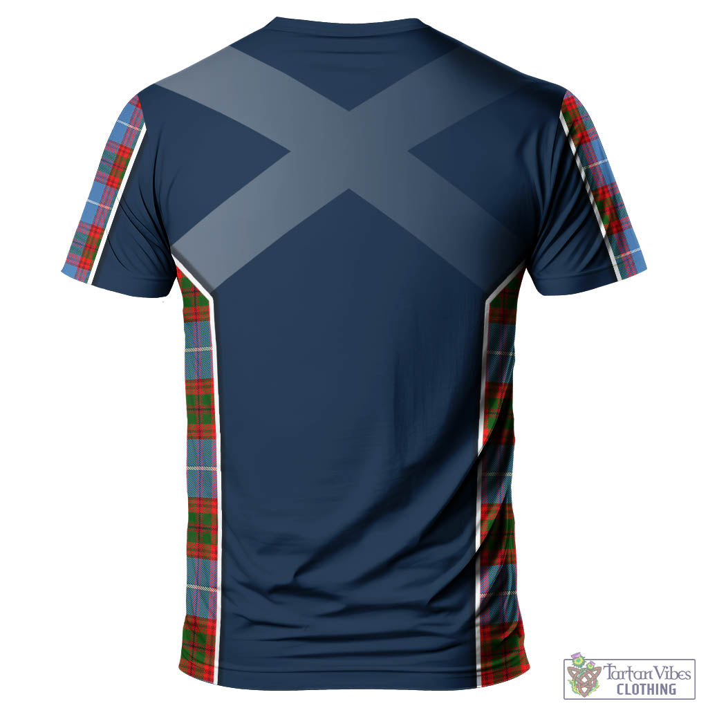 Tartan Vibes Clothing Pennycook Tartan T-Shirt with Family Crest and Lion Rampant Vibes Sport Style