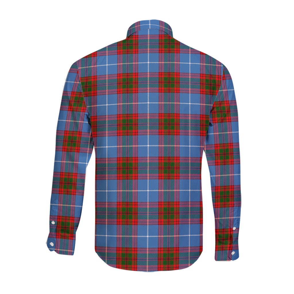 Pennycook Tartan Long Sleeve Button Up Shirt with Family Crest - Tartan Vibes Clothing