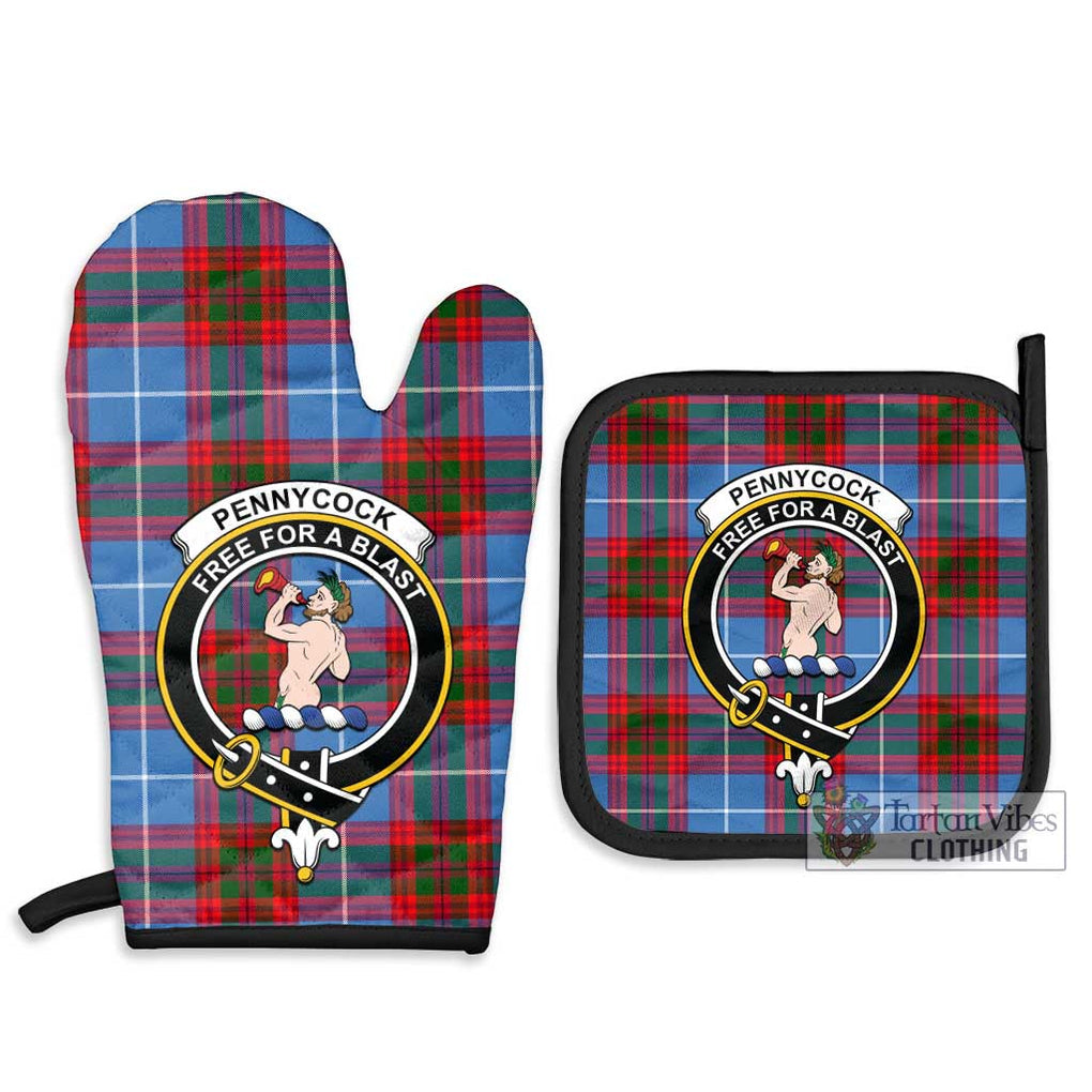 Pennycook Tartan Combo Oven Mitt & Pot-Holder with Family Crest - Tartan Vibes Clothing