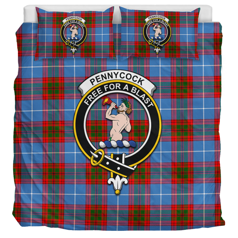 Pennycook Tartan Bedding Set with Family Crest UK Bedding Set UK Super King 104*94 inch - Tartan Vibes Clothing