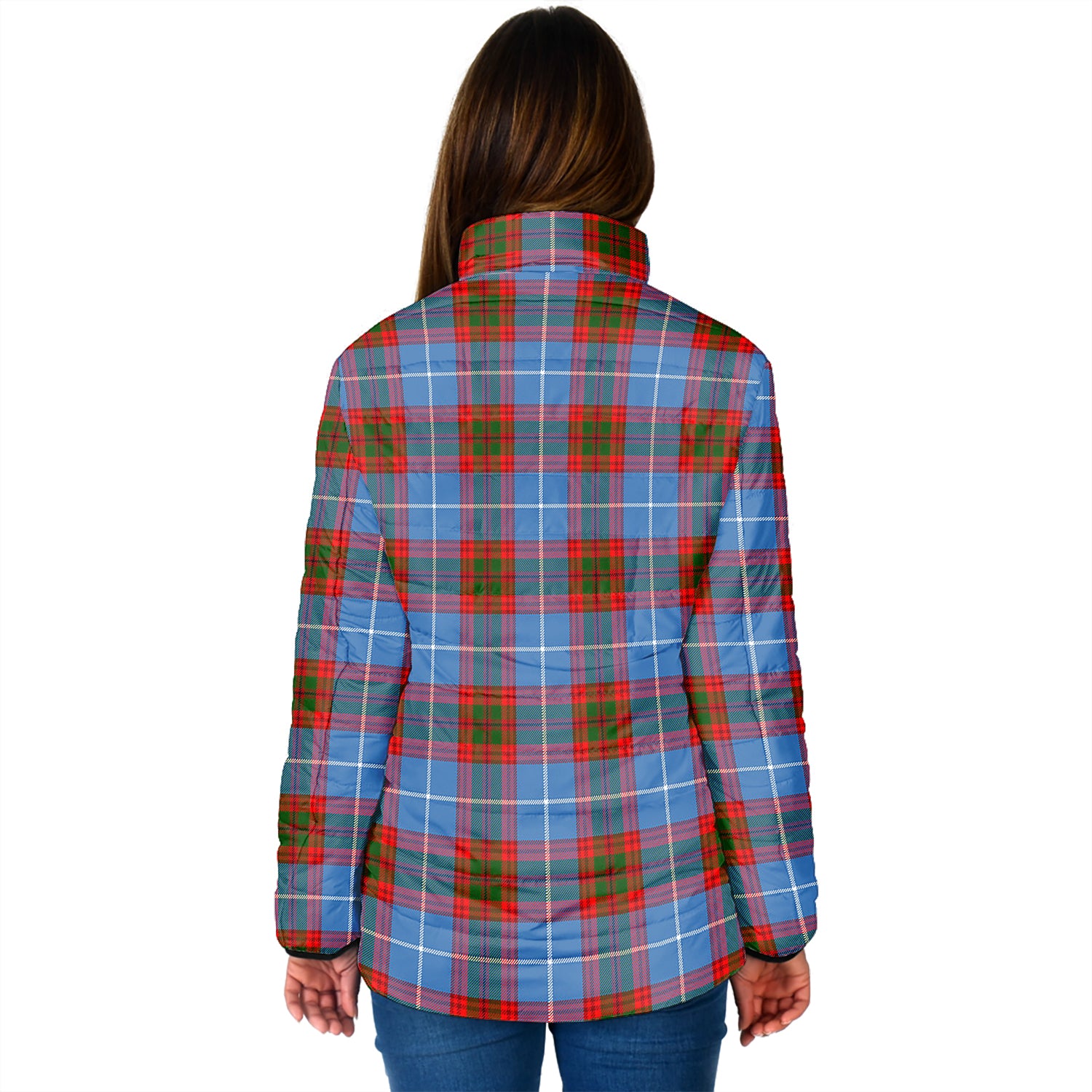 Pennycook Tartan Padded Jacket with Family Crest - Tartan Vibes Clothing