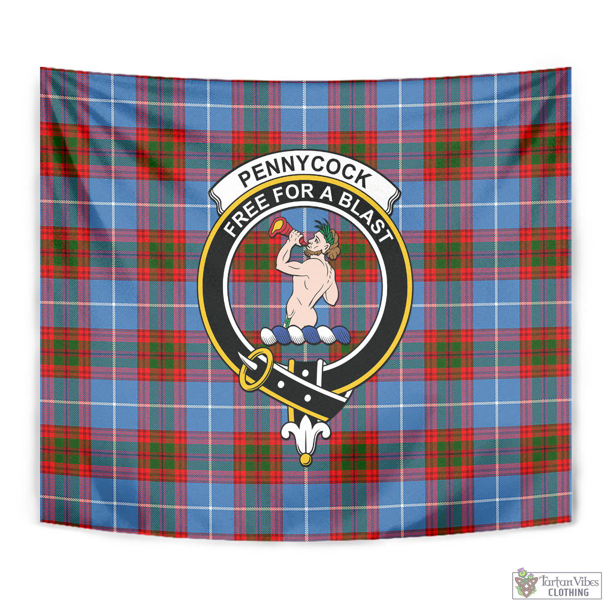 Pennycook Tartan Tapestry Wall Hanging and Home Decor for Room with Family Crest - Tartan Vibes Clothing