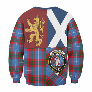 Pennycook Crest Tartan Sweatshirt with Lion Rampant Saltire Style