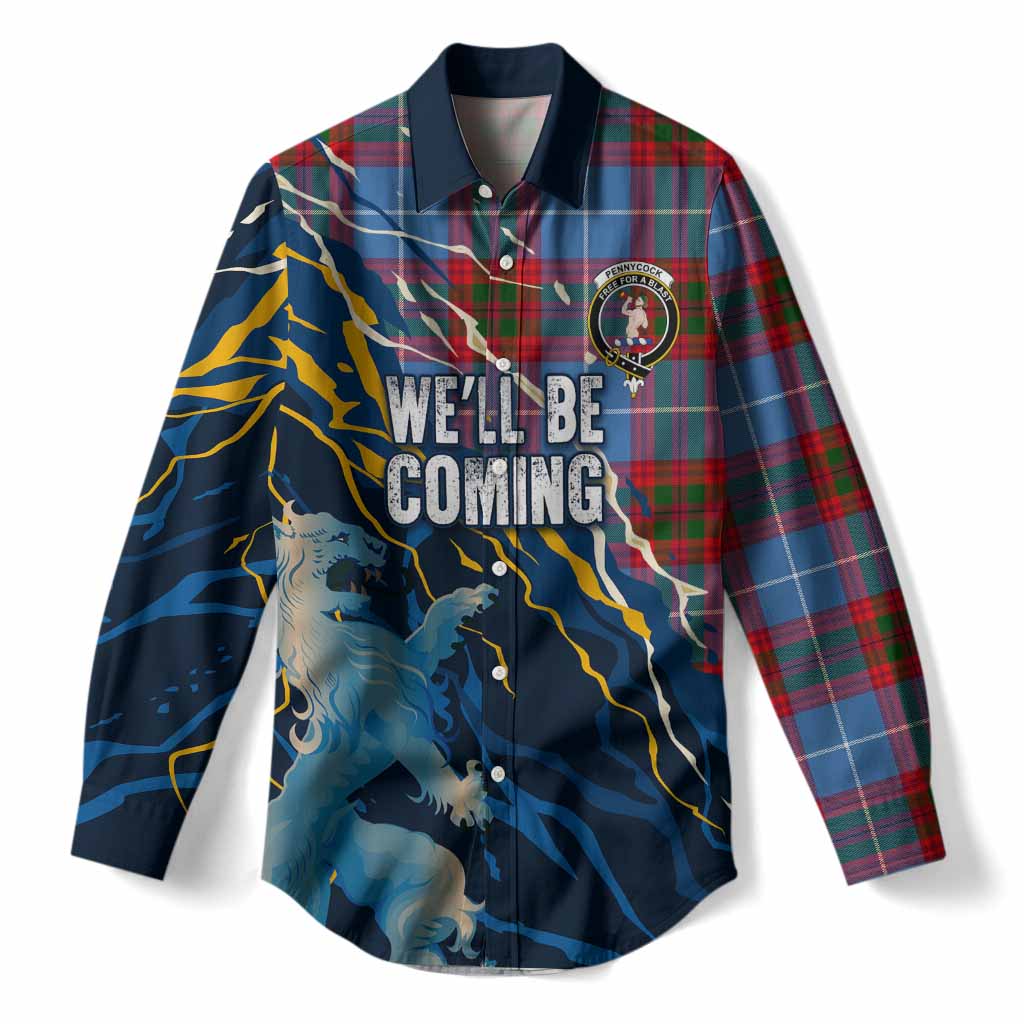Pennycook Scotland Tartan Women Casual Shirt WC2026 Football - We'll Be Coming