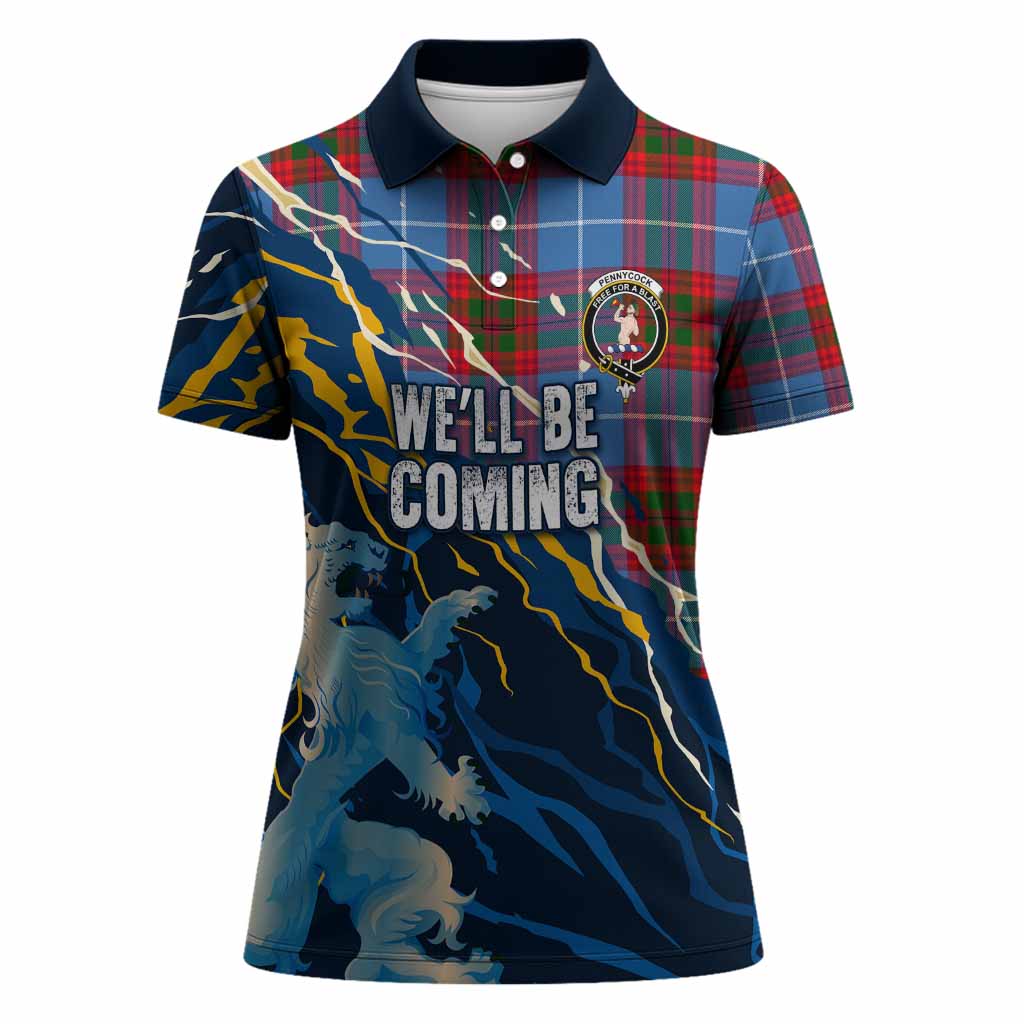 Pennycook Scotland Tartan Women Polo Shirt WC2026 Football - We'll Be Coming