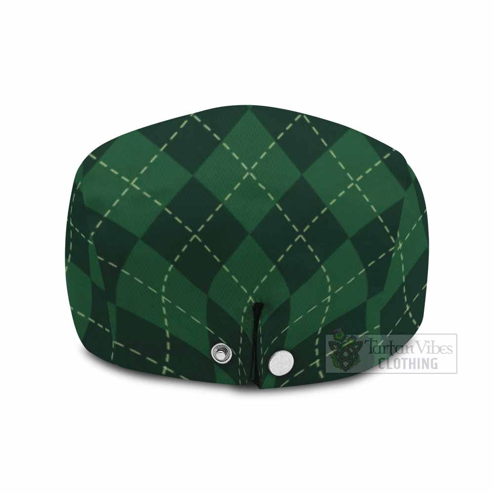 Pennycook Scottish Family Crest Flat Cap Green Argyle Classic Style - Tartan Vibes Clothing
