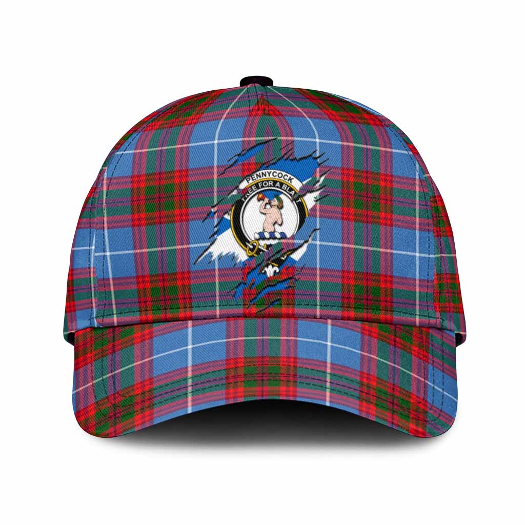 Pennycook Tartan Classic Cap with Family Crest In Me Style