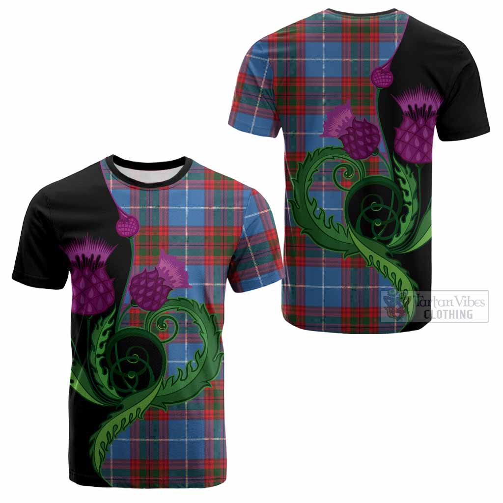 Pennycook Tartan Cotton T-shirt Traditional Scottish Thistle