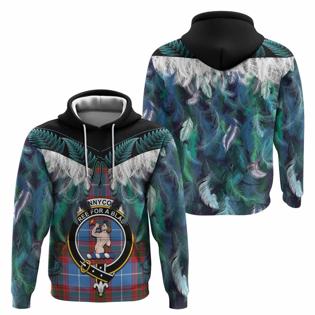 Pennycook Tartan Crest Hoodie New Zealand Maori Korowai Cloak