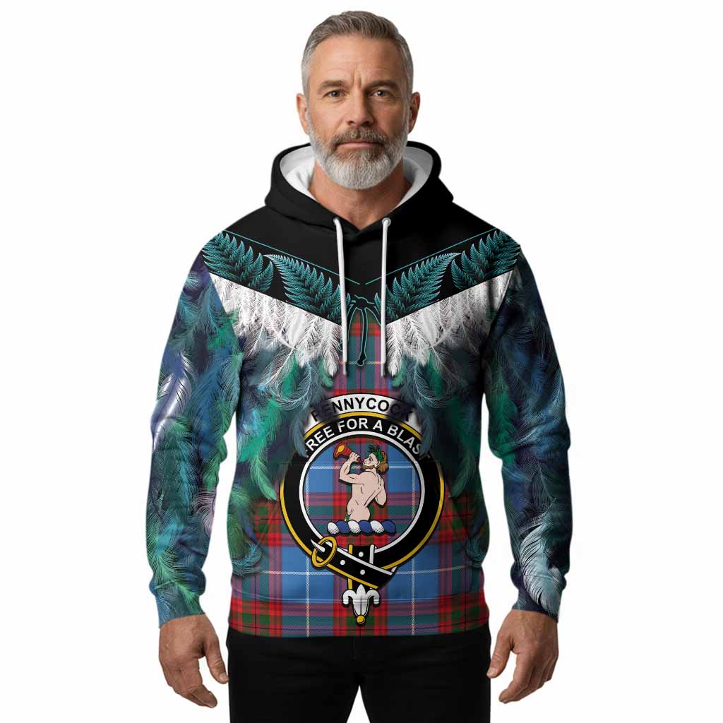 Pennycook Tartan Crest Hoodie New Zealand Maori Korowai Cloak