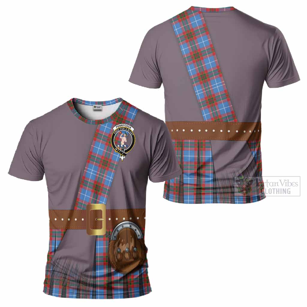 Pennycook Tartan Crest T-Shirt Kilt Costume Style
