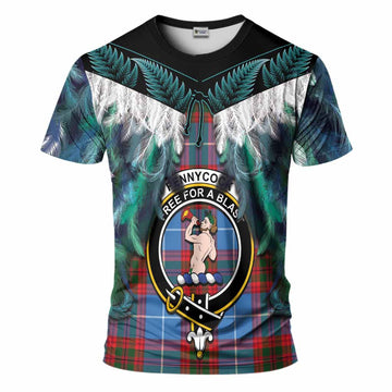 Pennycook Tartan Crest T-Shirt New Zealand Maori Korowai Cloak