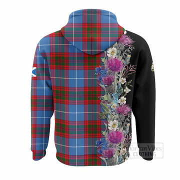 Pennycook Tartan Crest Thistle Floral Hoodie - Tartan Vibes Clothing