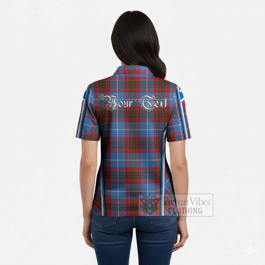 Pennycook Tartan Crest Women’s Polo Sweater Top Scotland Coat of Arm Flag Style