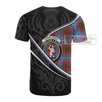 Pennycook Tartan Family Crest Cotton T-shirt Celtic Scottish Thistle Floral - Tartan Vibes Clothing