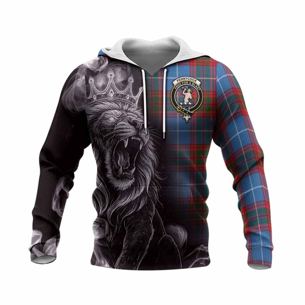 Pennycook Tartan Knitted Hoodie Roaring Lion Heritage