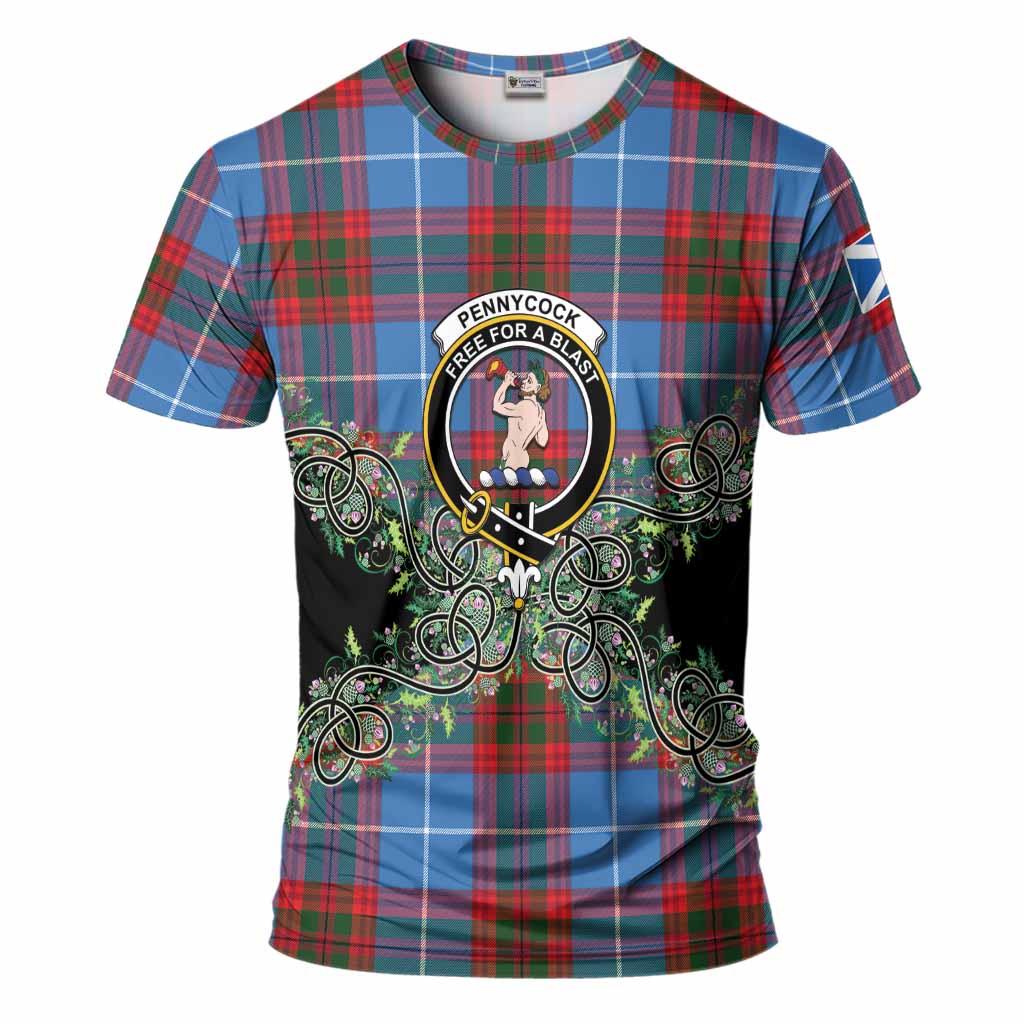 Pennycook Tartan T-Shirt Thistle Scottish Spirit