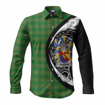 Penrose Irish Clan Long Sleeve Button Shirt Celtic Circle Style Men's Shirt S - Tartan Vibes Clothing