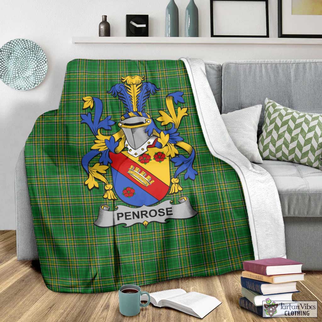 Penrose Irish Clan Tartan Blanket with Coat of Arms - Tartan Vibes Clothing