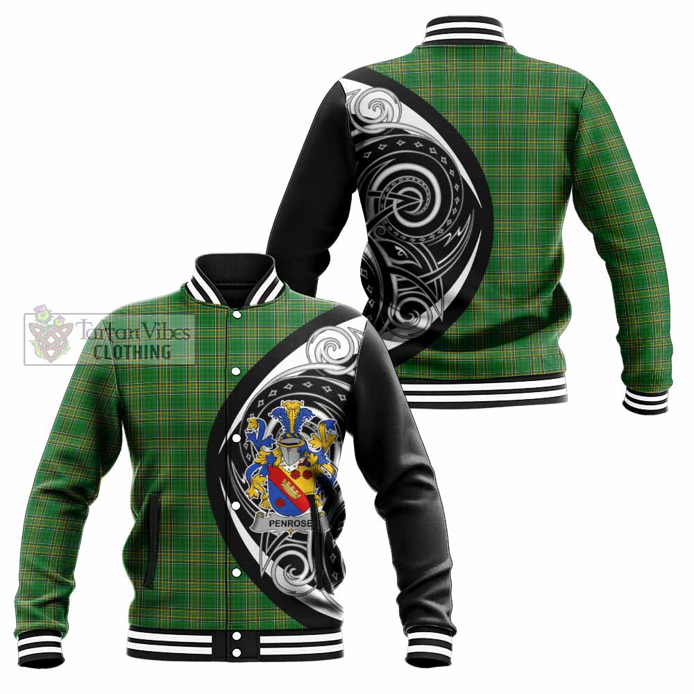 Tartan Vibes Clothing Penrose Irish Clan Baseball Jacket Celtic Circle Style