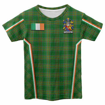 Penrose Irish Clan Coat of Arm Tartan Kid T-shirt Flag Style