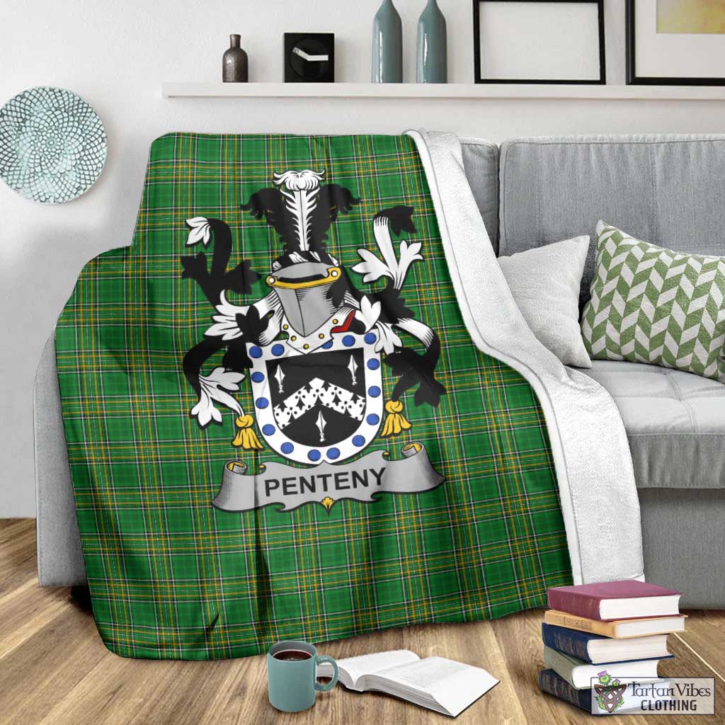 Penteny Irish Clan Tartan Blanket with Coat of Arms - Tartan Vibes Clothing
