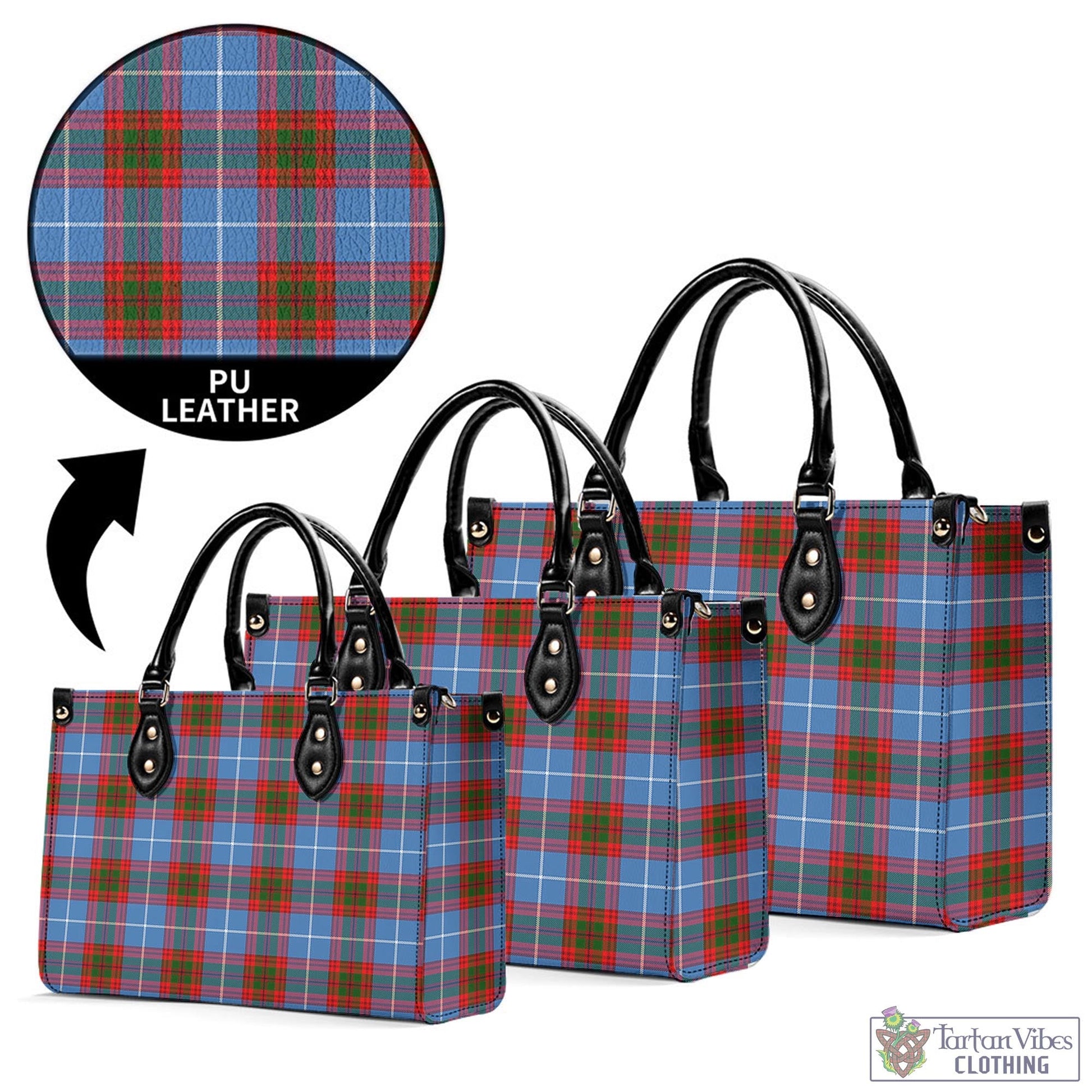 Pentland Tartan Luxury Leather Handbags - Tartan Vibes Clothing