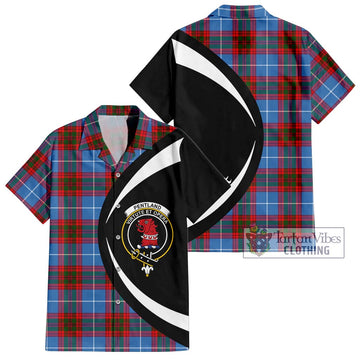 Pentland Tartan Hawaiian Shirt with Family Crest Circle Style Kid - Tartan Vibes Clothing