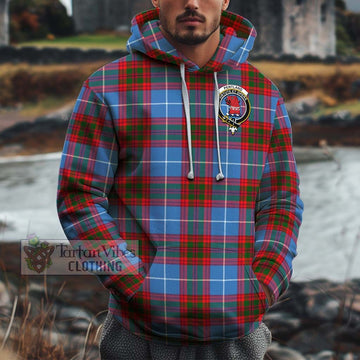 Pentland Tartan Cotton Hoodie with Family Crest Zip Hoodie - Tartan Vibes Clothing