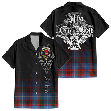 Pentland Tartan Hawaiian Shirt Shirt Featuring Alba Gu Brath Family Crest Celtic Inspired Kid - Tartan Vibes Clothing