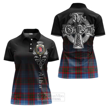 Pentland Tartan Women's Polo Shirt Featuring Alba Gu Brath Family Crest Celtic Inspired Women - Tartan Vibes Clothing