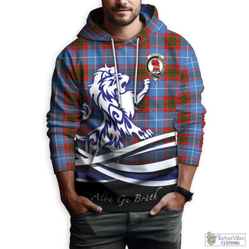 Pentland Tartan Hoodie with Alba Gu Brath Regal Lion Emblem Zip Hoodie - Tartan Vibes Clothing