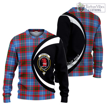 Pentland Tartan Ugly Sweater with Family Crest Circle Style Unisex - Tartan Vibes Clothing